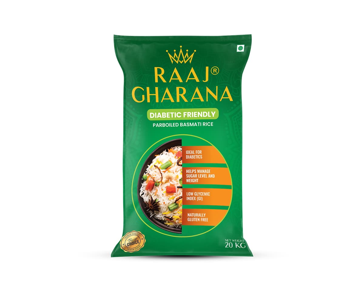 Raaj Gharana Diabetic Friendly Parboiled Basmati Rice
